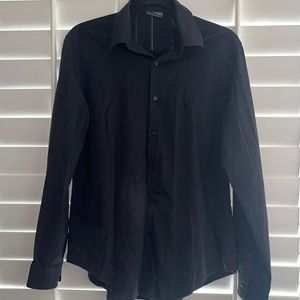 Men’s black long sleeve button down shirt VAN HEUSEN